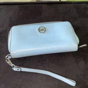 Carolina blue Michael Kors Wristlet